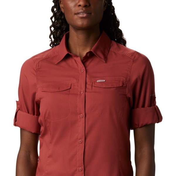 Kosele Columbia Silver Ridge Lite Long Sleeve Damske Červené | SK-GCI-097162