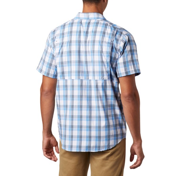 Kosele Columbia Silver Ridge Lite Plaid Kratke Sleeve Big Panske Modre Modre | SK-DVY-389056