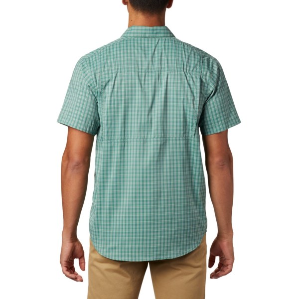 Kosele Columbia Silver Ridge Lite Plaid Kratke Sleeve Vysoke Panske Zelene | SK-MDS-205643