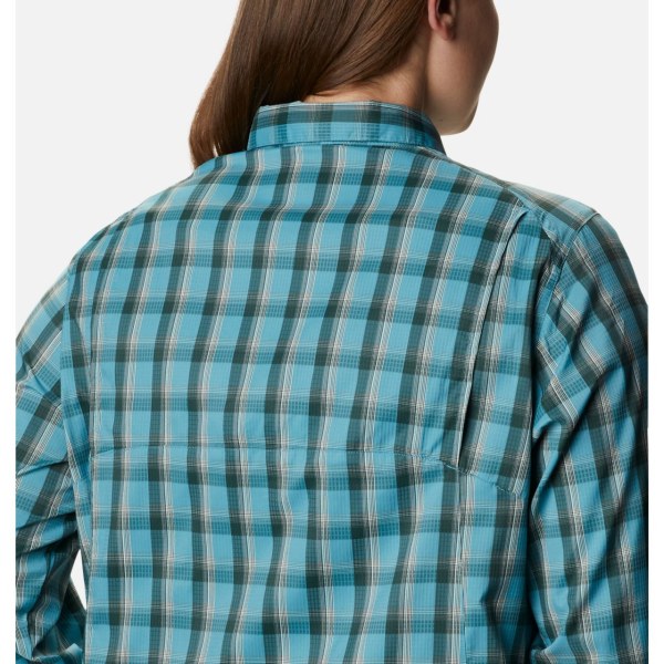 Kosele Columbia Silver Ridge Lite Plaid Long Sleeve Plus Size Damske Modre | SK-UPQ-735914