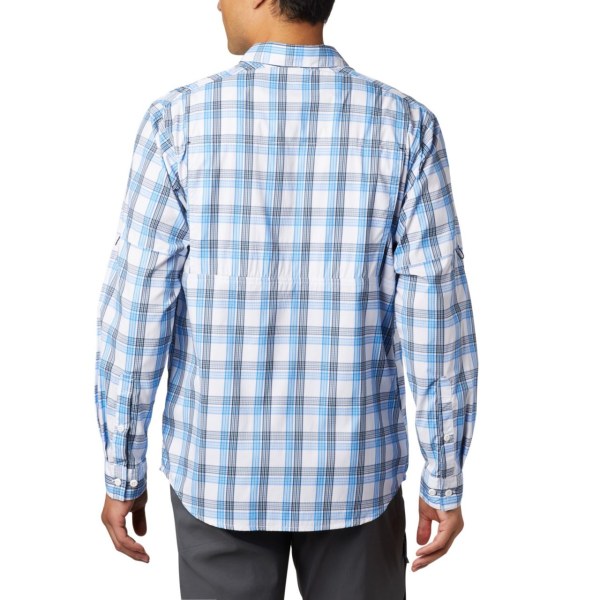 Kosele Columbia Silver Ridge Lite Plaid Long Sleeve Panske Modre Modre | SK-YPW-972315