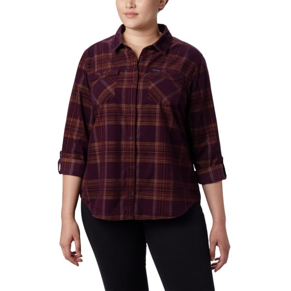 Kosele Columbia Times Two Corduroy Long Sleeve Plus Size Damske Čierne Ruzove | SK-CWH-638419
