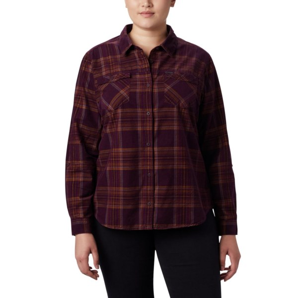 Kosele Columbia Times Two Corduroy Long Sleeve Plus Size Damske Čierne Ruzove | SK-CWH-638419