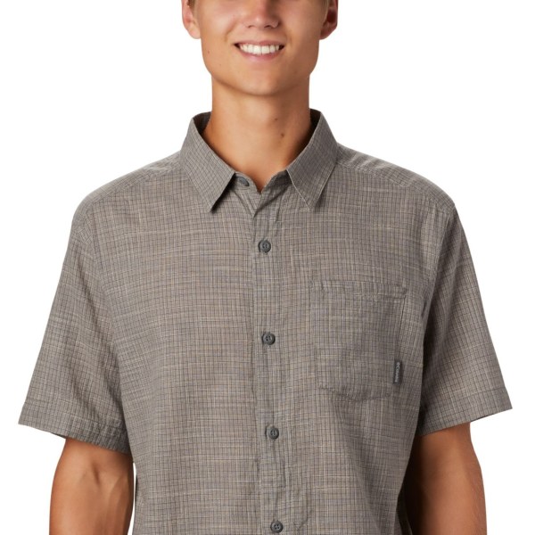 Kosele Columbia Under Exposure Yarn-Dye Kratke Sleeve Panske Siva | SK-JGV-073165