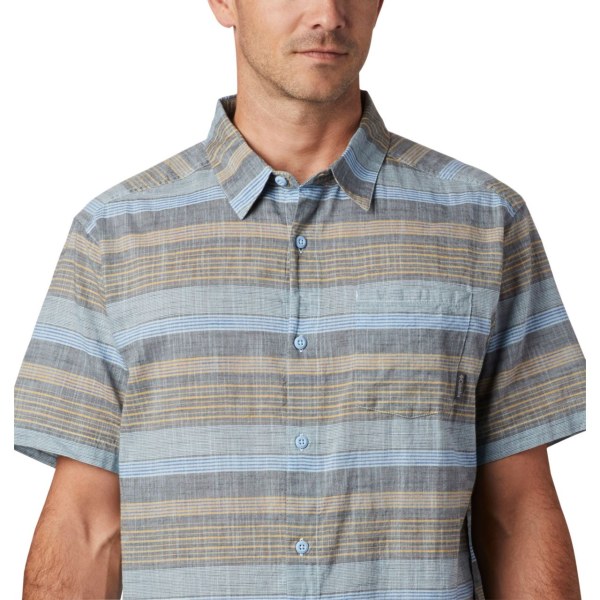 Kosele Columbia Under Exposure Yarn Dye Kratke Sleeve Vysoke Panske Modre | SK-NGF-680524