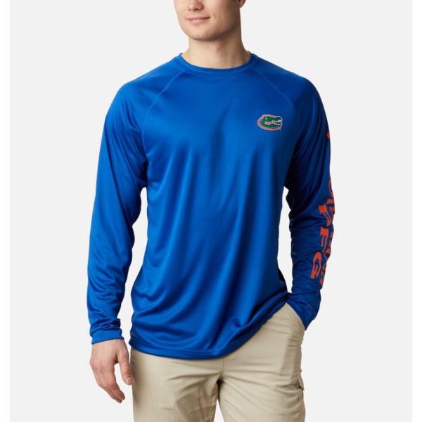 Mikiny Columbia Collegiate PFG Terminal Tackle Long Sleeve - Florida Panske Oranžové | SK-AET-051293