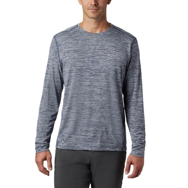 Mikiny Columbia Deschutes Runner Long Sleeve Vysoke Panske Tmavo Modre | SK-RKO-498127
