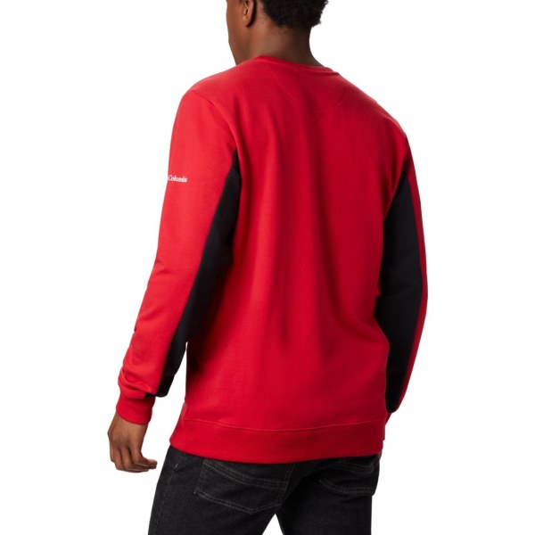 Mikiny Columbia Lodge Colorblock Crew Panske Modre Červené Čierne | SK-PYK-942701