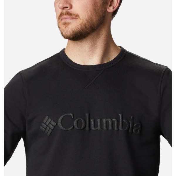 Mikiny Columbia Logo Fleece Crew Panske Čierne | SK-OIF-873015