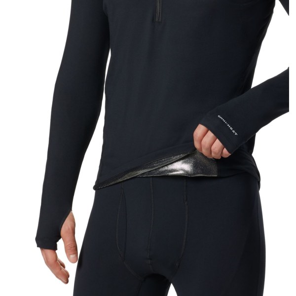 Mikiny Columbia Midweight Stretch Long Sleeve Baselayer Half Zip Panske Čierne | SK-EQM-491075
