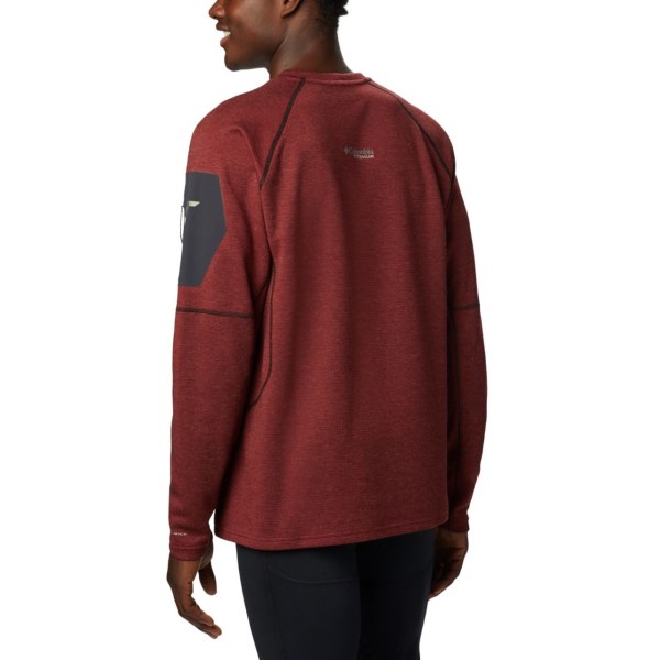 Mikiny Columbia Mount Defiance Long Sleeve Crew Neck Big Panske Červené Čierne | SK-YGQ-809163