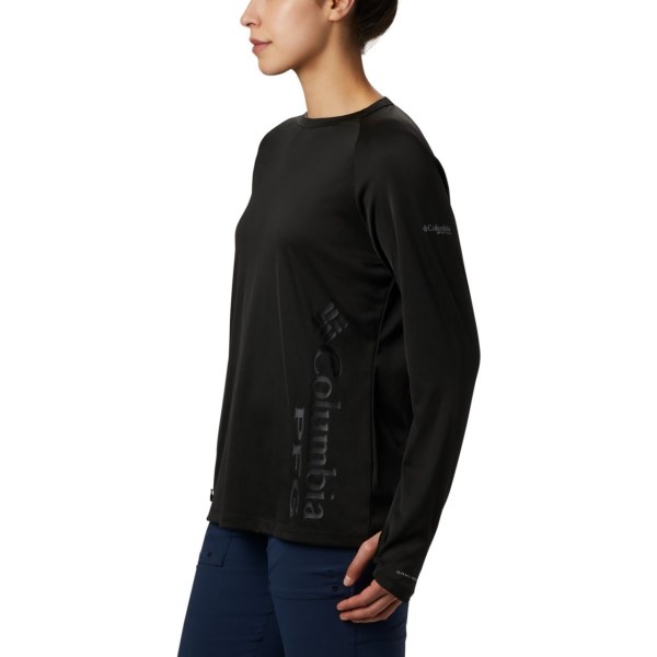 Mikiny Columbia PFG Buoy Knit Long Sleeve Damske Čierne | SK-RIQ-563184