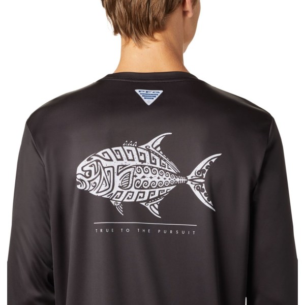 Mikiny Columbia PFG Terminal Tackle Tribal Fish Long Sleeve Panske Čierne | SK-WFJ-051289
