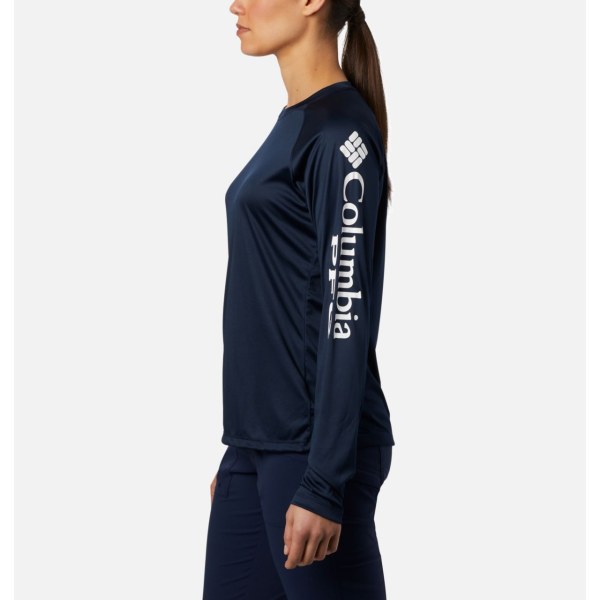 Mikiny Columbia PFG Tidal II Long Sleeve Damske Námornícka Modrá Biele | SK-NMF-146938