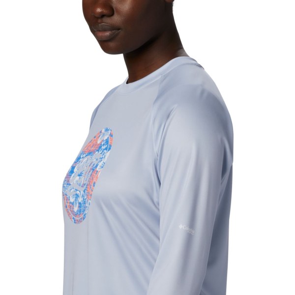 Mikiny Columbia PFG Tidal Printed Medallion Long Sleeve Damske Siva Modre | SK-BYZ-326870
