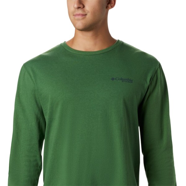Mikiny Columbia PHG Hunter Grafika Long Sleeve Panske Zelene | SK-ICU-950127
