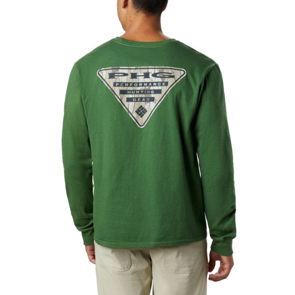 Mikiny Columbia PHG Hunter Grafika Long Sleeve Panske Zelene | SK-ICU-950127