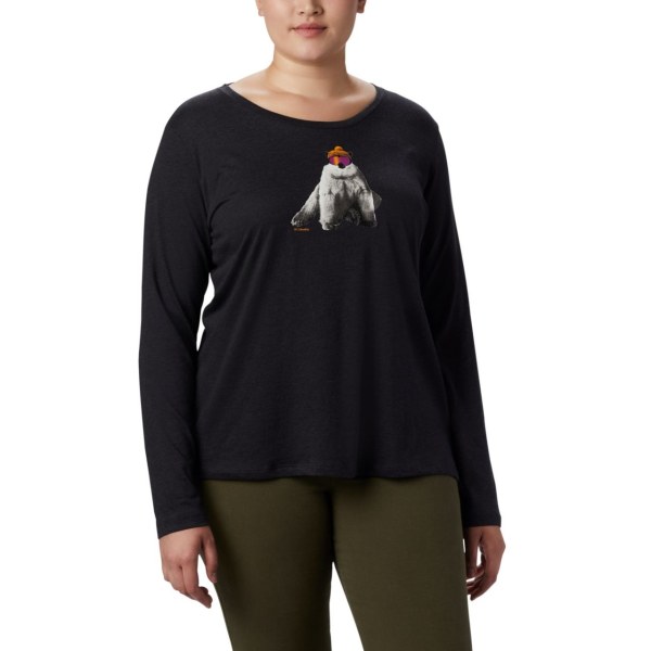 Mikiny Columbia Ruby Falls Long Sleeve Plus Size Damske Čierne | SK-JHF-352718