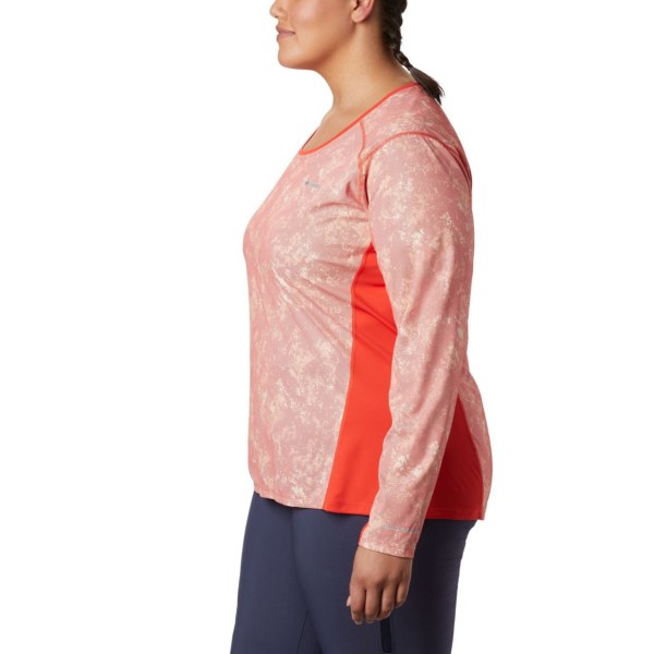 Mikiny Columbia Solar Chill 2.0 Long Sleeve Plus Size Damske Červené | SK-LFK-054918