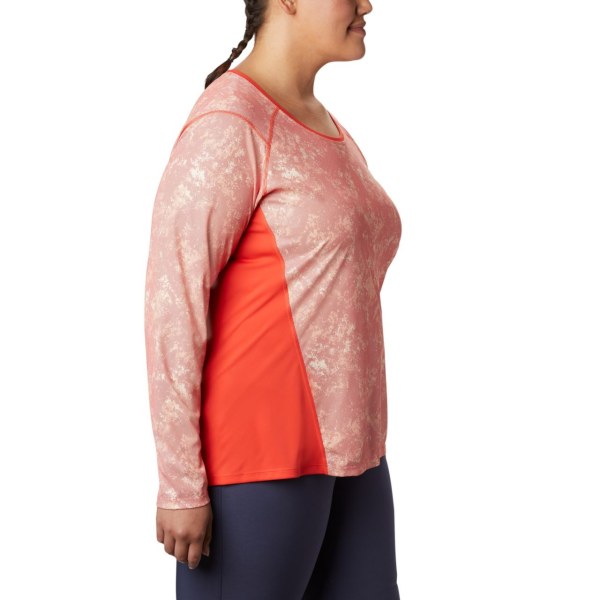 Mikiny Columbia Solar Chill 2.0 Long Sleeve Plus Size Damske Červené | SK-LFK-054918