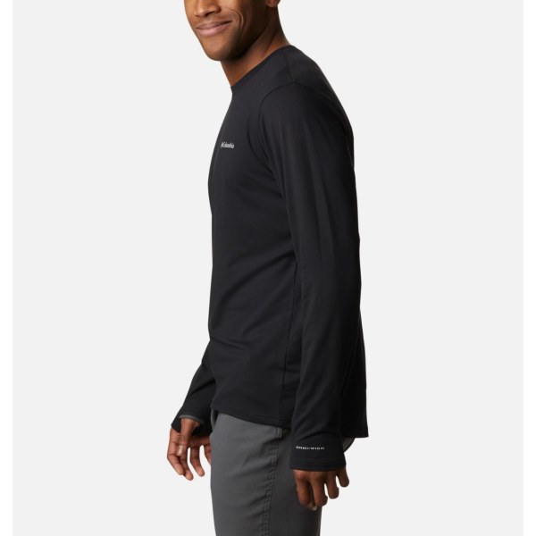 Mikiny Columbia Tech Trailove Long Sleeve Crew II Panske Čierne | SK-RMH-370891
