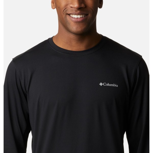 Mikiny Columbia Tech Trailove Long Sleeve Crew II Panske Čierne | SK-RMH-370891