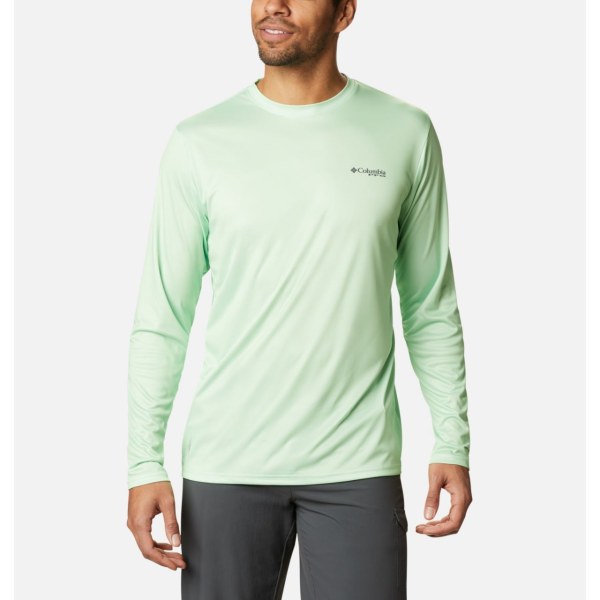 Mikiny Columbia Terminal Tackle PFG Fish Flag Long Sleeve Panske Tyrkysové Zelene | SK-EUO-837542