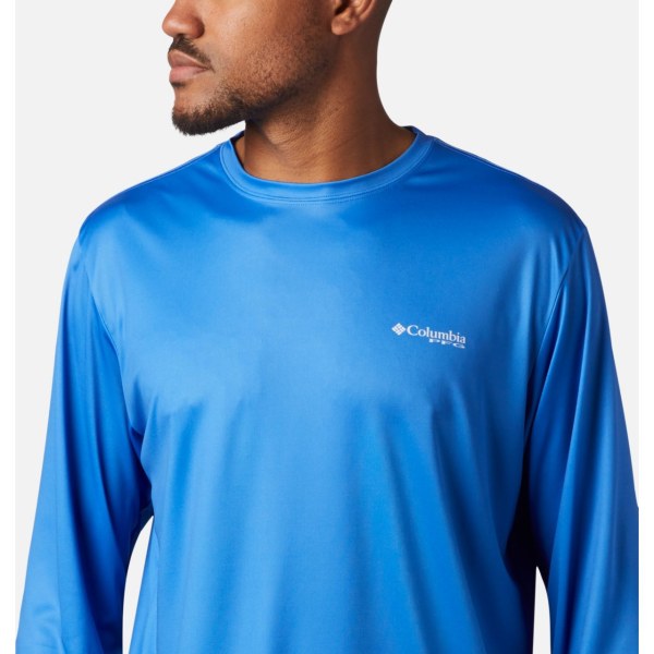 Mikiny Columbia Terminal Tackle PFG Fish Flag Long Sleeve Big Panske Modre Biele | SK-VOJ-605237