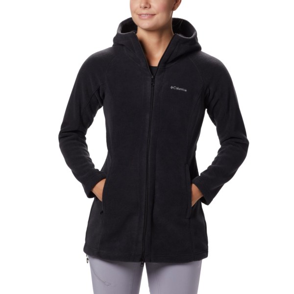 Mikiny S Kapucňou Columbia Benton Springs II Long Damske Čierne | SK-DBS-465089