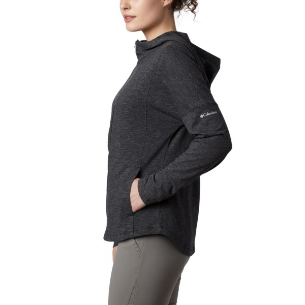 Mikiny S Kapucňou Columbia Cades Cove Full Zip Damske Čierne | SK-GOH-609124