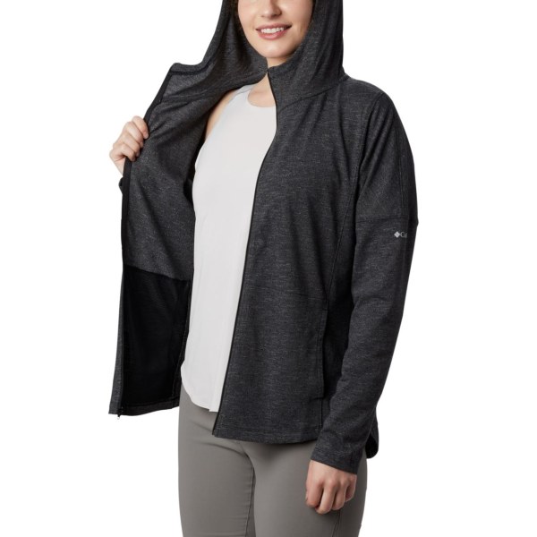 Mikiny S Kapucňou Columbia Cades Cove Full Zip Damske Čierne | SK-GOH-609124