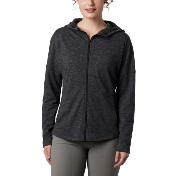 Mikiny S Kapucňou Columbia Cades Cove Full Zip Damske Čierne | SK-GOH-609124