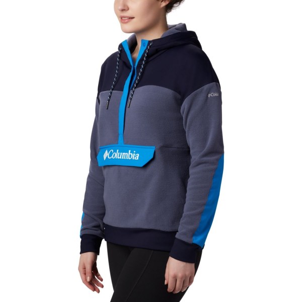 Mikiny S Kapucňou Columbia Exploration Fleece Anorak Damske Námornícka Modrá | SK-TMK-184036