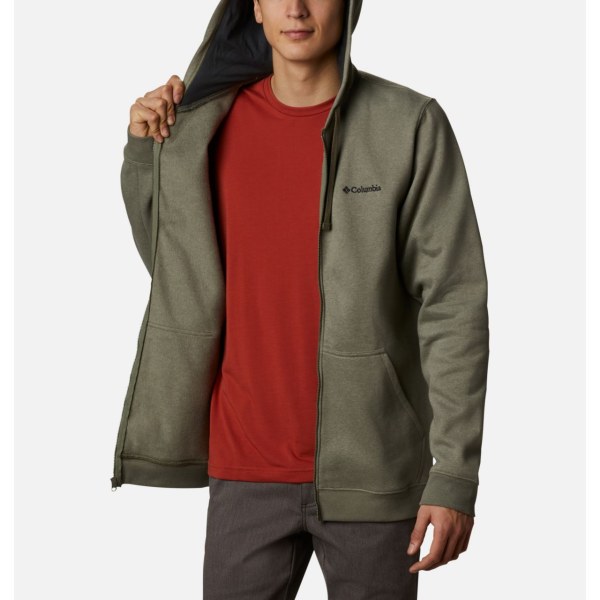 Mikiny S Kapucňou Columbia Hart Mountain Full Zip Vysoke Panske Siva Zelene | SK-KIB-689015