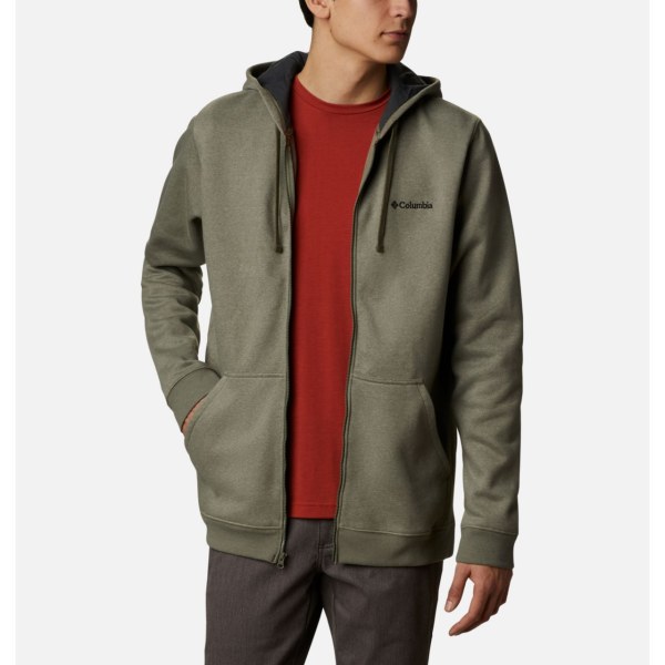 Mikiny S Kapucňou Columbia Hart Mountain Full Zip Vysoke Panske Siva Zelene | SK-KIB-689015