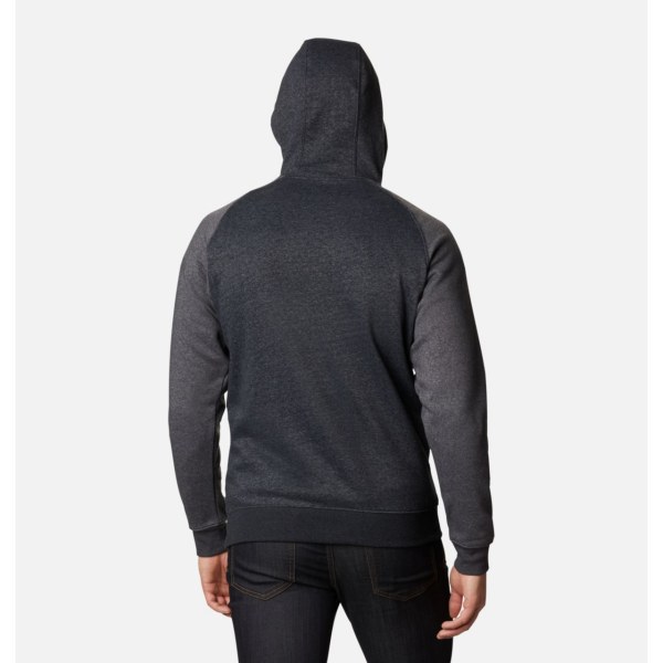 Mikiny S Kapucňou Columbia Hart Mountain II Fleece Big Panske Čierne Tmavo Siva | SK-PGL-789051