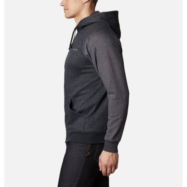 Mikiny S Kapucňou Columbia Hart Mountain II Fleece Big Panske Čierne Tmavo Siva | SK-PGL-789051