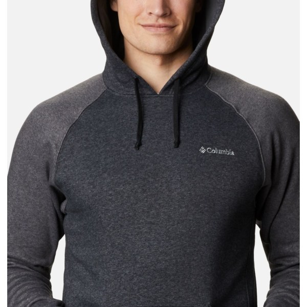 Mikiny S Kapucňou Columbia Hart Mountain II Fleece Big Panske Čierne Tmavo Siva | SK-PGL-789051