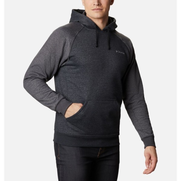 Mikiny S Kapucňou Columbia Hart Mountain II Fleece Big Panske Čierne Tmavo Siva | SK-PGL-789051