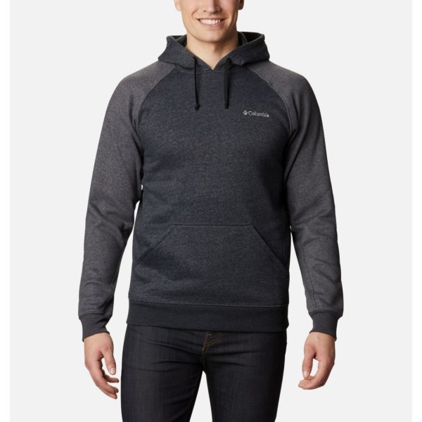 Mikiny S Kapucňou Columbia Hart Mountain II Fleece Big Panske Čierne Tmavo Siva | SK-PGL-789051