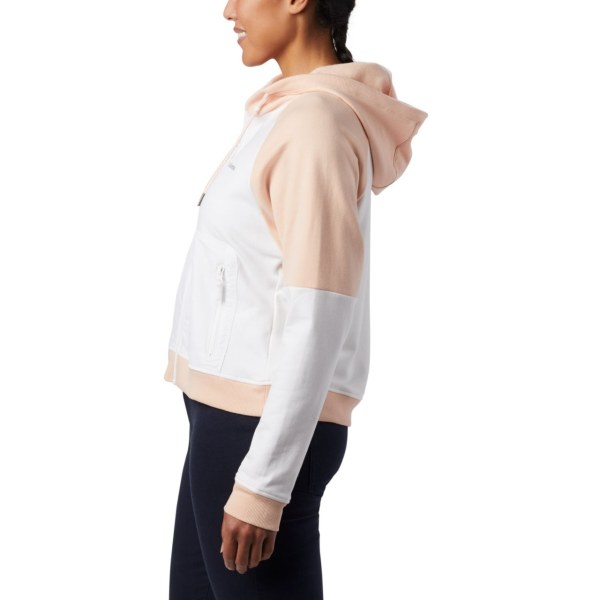 Mikiny S Kapucňou Columbia Lodge II Full Zip Damske Biele | SK-SAV-684503