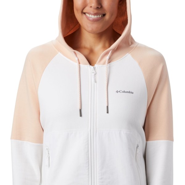 Mikiny S Kapucňou Columbia Lodge II Full Zip Damske Biele | SK-SAV-684503