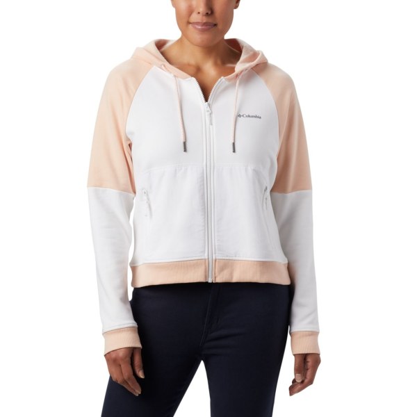 Mikiny S Kapucňou Columbia Lodge II Full Zip Damske Biele | SK-SAV-684503
