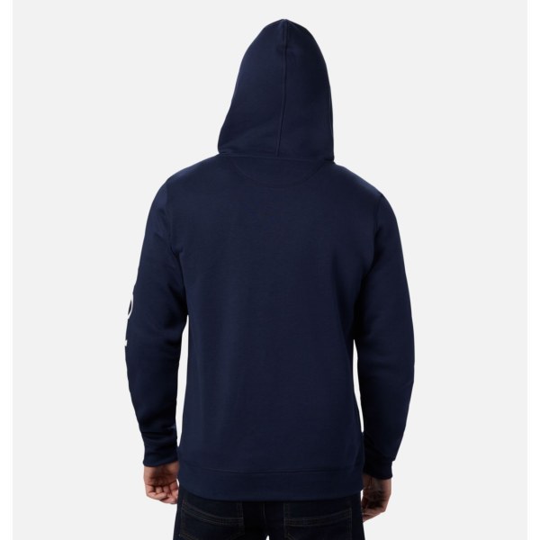 Mikiny S Kapucňou Columbia Logo Full Zip Fleece Panske Námornícka Modrá Biele | SK-PSJ-289045