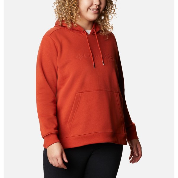 Mikiny S Kapucňou Columbia Logo Plus Size Damske Bordove | SK-FQB-481753