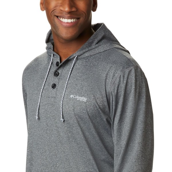 Mikiny S Kapucňou Columbia PFG Slack Tide Henley Panske Čierne | SK-WUB-489607
