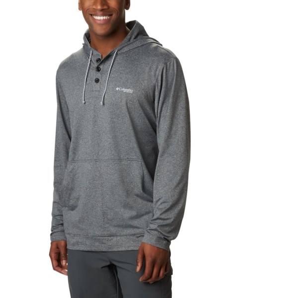 Mikiny S Kapucňou Columbia PFG Slack Tide Henley Panske Čierne | SK-WUB-489607
