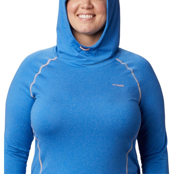 Mikiny S Kapucňou Columbia PFG Tamiami Heather Knit Damske Modre Svetlo Koralove | SK-PTZ-014925