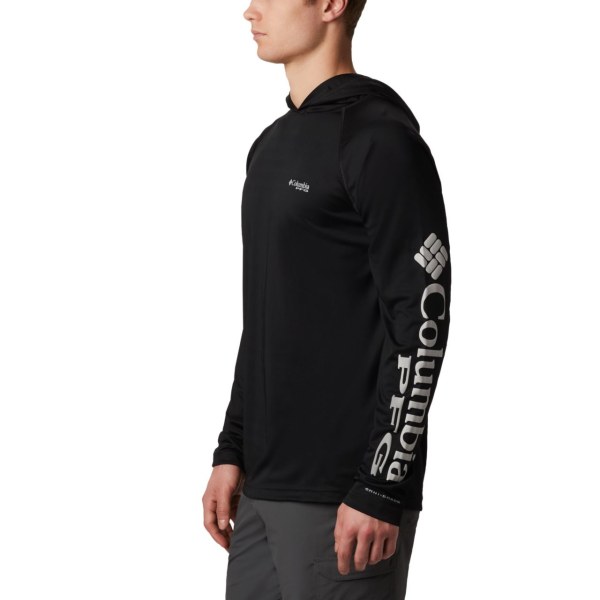 Mikiny S Kapucňou Columbia PFG Terminal Tackle Panske Čierne Siva | SK-RBQ-732854