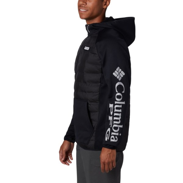 Mikiny S Kapucňou Columbia PFG Terminal Hybrid Insulated Panske Čierne | SK-SVT-287934